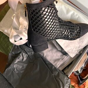 Dior Black Lace Ankle Booties